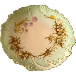 Pamono Limoges Porcelain Plate from Leon Sazerat, France, 1860> Dinner Plates & Bowls