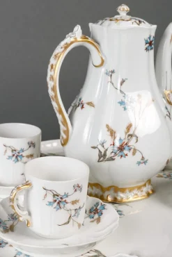 Clearance Pamono Limoges Porcelain Tea and Coffee Service, Set of 6