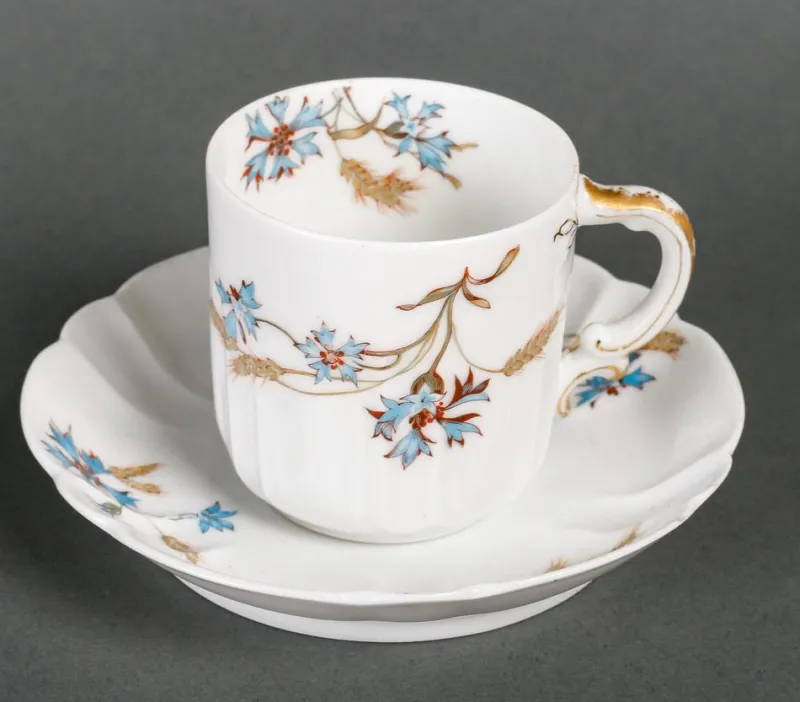 Clearance Pamono Limoges Porcelain Tea and Coffee Service, Set of 6