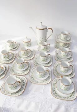 Pamono Linnaea Borealis Porcelain Service for 13 from Hackefors, 1970s, Set of 43><noscript><img width=