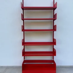 New Pamono Lips Vago Orange Bookcase, 1968