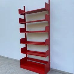 New Pamono Lips Vago Orange Bookcase, 1968