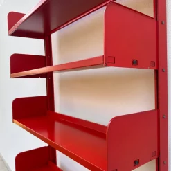 New Pamono Lips Vago Orange Bookcase, 1968