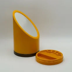 Pamono Lipstick Table Mirror in Yellow Plastic, 1970s><noscript><img width=