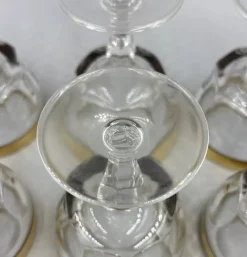 Discount Pamono Liqueur Glasses with 18K Gold Rim by Franz Kaspar for Glashütte, 1950s, Set of 6