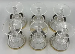 Discount Pamono Liqueur Glasses with 18K Gold Rim by Franz Kaspar for Glashütte, 1950s, Set of 6