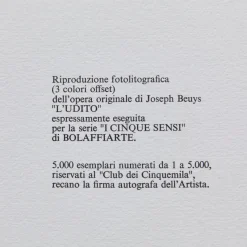 Outlet Pamono Lithograph by Joseph Beuys for Bolaffiarte, 1974