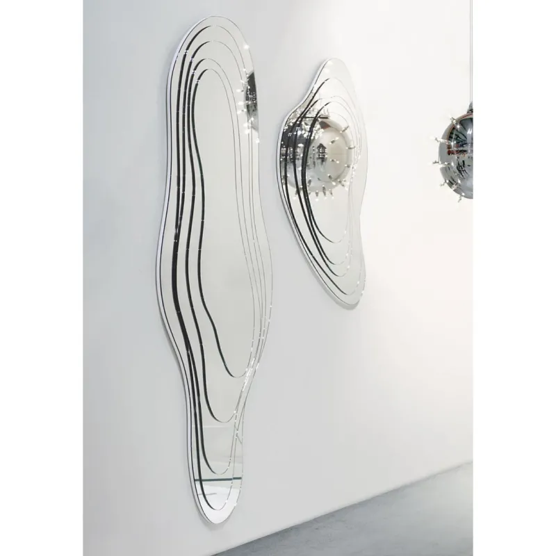 Pamono Livelli 1750 Wall Mirror with White Colored MDF by Barberini & Gunnell> Mirrors
