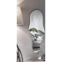 Pamono Livelli 1750 Wall Mirror with White Colored MDF by Barberini & Gunnell><noscript><img width=