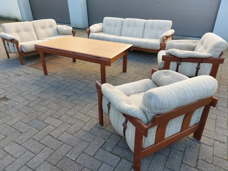 Clearance Pamono Living Room Set by HWKlein for Bramin, 1970s, Set of 5