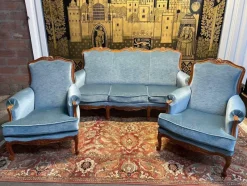 Online Pamono Living Room Sofa and Louis Xv Style Armchairs, Set of 3