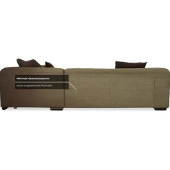 Online Pamono Loft Corner Sofa and Ottoman in Grey Brown Fabric from Ewald Schillig, Set of 2