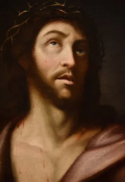 Pamono Lombard Artist, Ecce Homo, 1650, Oil on Canvas, Framed><noscript><img width=