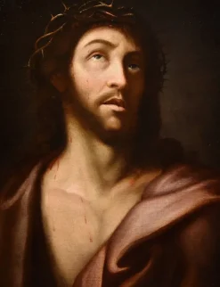 Pamono Lombard Artist, Ecce Homo, 1650, Oil on Canvas, Framed><noscript><img width=