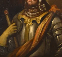 Clearance Pamono Lombard School Artist, Portrait of a Cavalier, 1680, Oil on Canvas, Framed