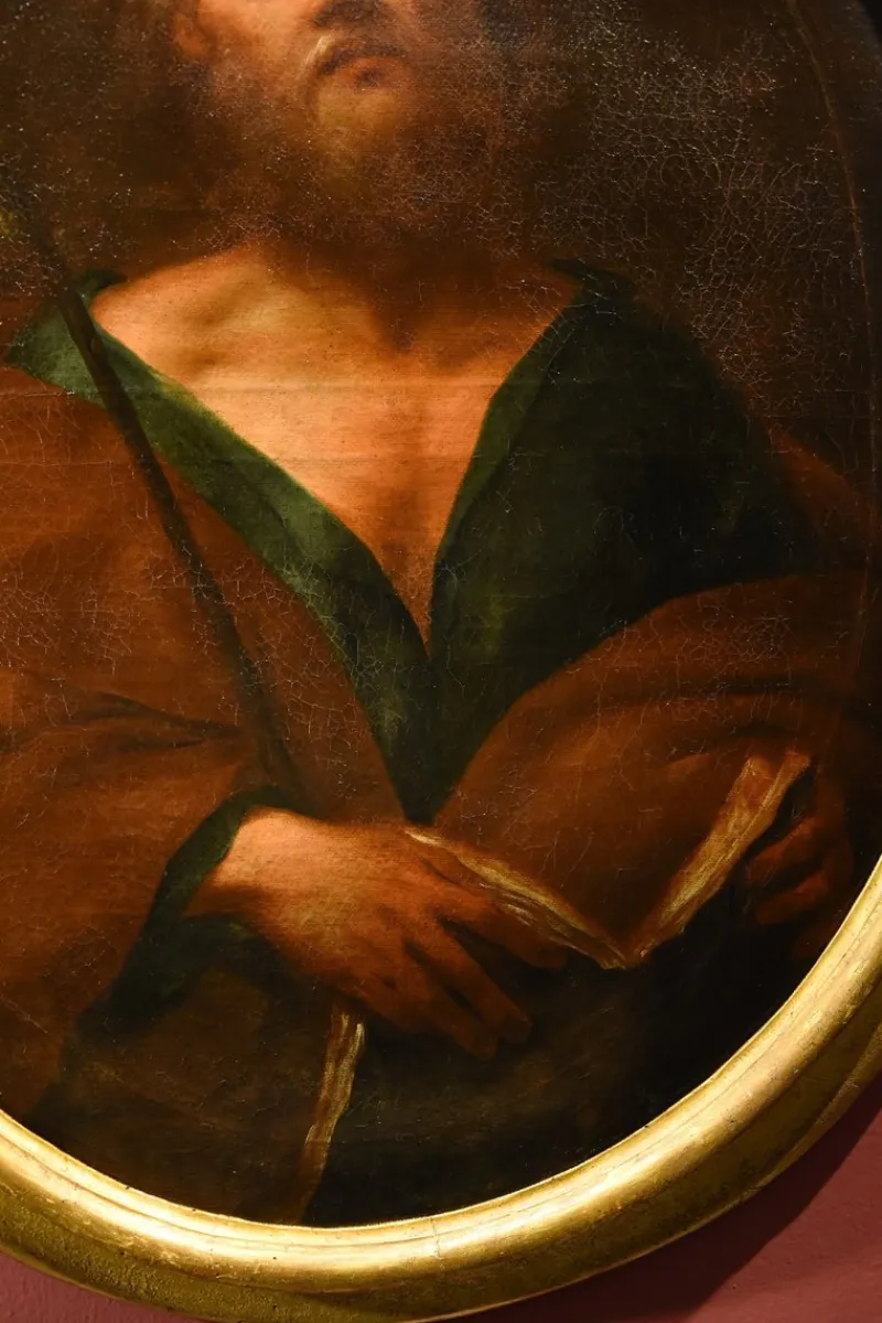 Pamono Lombard School Artist, Saint Joseph Portrait, 1690, Oil on Canvas, Framed> Old Masters|Classical