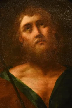 Pamono Lombard School Artist, Saint Joseph Portrait, 1690, Oil on Canvas, Framed><noscript><img width=
