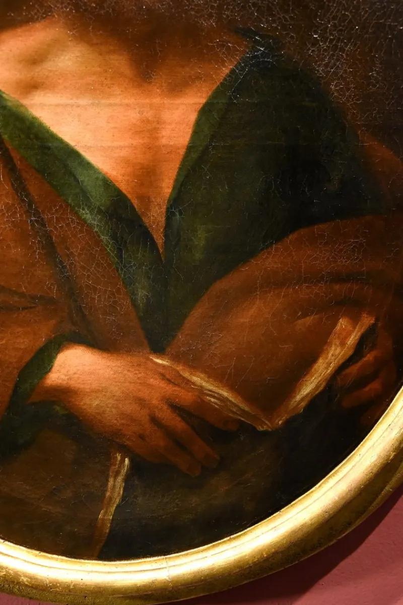 Pamono Lombard School Artist, Saint Joseph Portrait, 1690, Oil on Canvas, Framed> Old Masters|Classical
