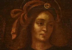 Outlet Pamono Lombard School Artist, Saint Michael the Archangel, 1650, Oil on Canvas