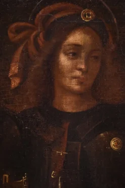 Outlet Pamono Lombard School Artist, Saint Michael the Archangel, 1650, Oil on Canvas