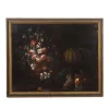 Outlet Pamono Lombard School Artist, Still Life with Flowers and Pumpkins, Late 1600s, Oil on Canvas, Framed