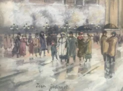 Pamono Léon Godinnet, The Pont Alexandre III, Gouache and Watercolor><noscript><img width=