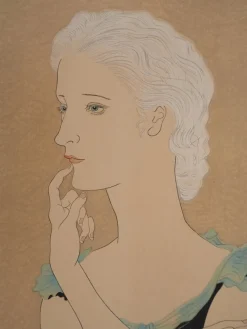 Best Pamono Léonard Tsuguharu Foujita, Young Blonde Woman, Original Engraving