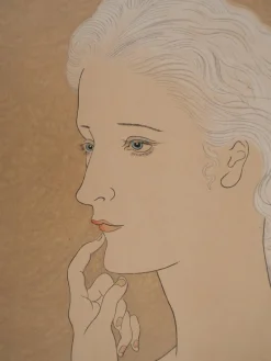 Best Pamono Léonard Tsuguharu Foujita, Young Blonde Woman, Original Engraving