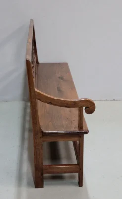 Pamono Long Antique Chestnut Wood Bench><noscript><img width=