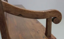 Pamono Long Antique Chestnut Wood Bench><noscript><img width=