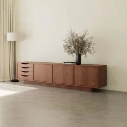 Pamono Long Brown Sideboard by Pastform Furniture> Storage