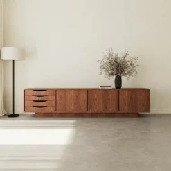 Pamono Long Brown Sideboard by Pastform Furniture><noscript><img width=