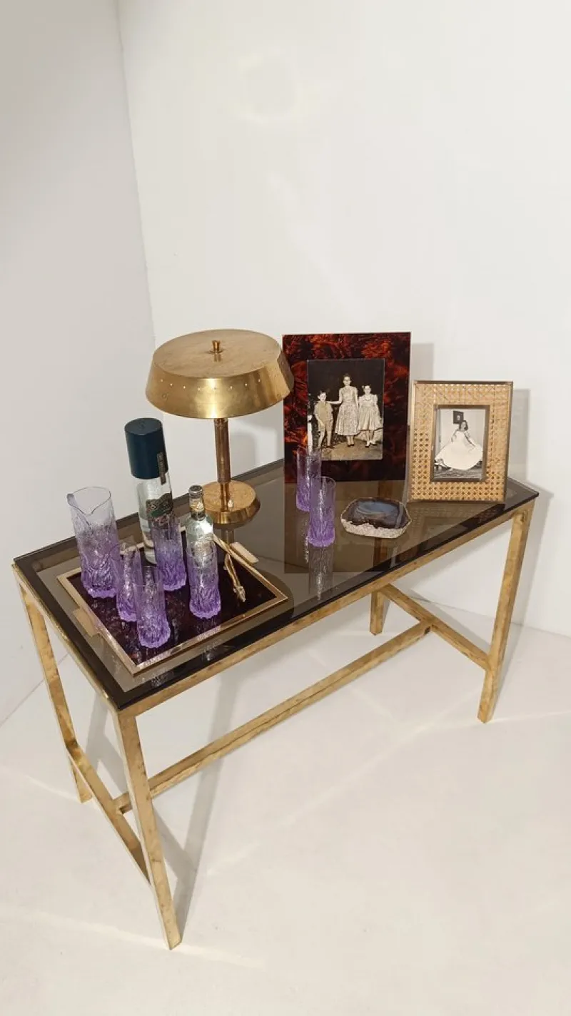 Pamono Long Drink Tumbler Glasses & Jug Set in Pale Lilac Bark Glass in the style of Whitefriars & Geoffrey Baxter, 1960s, Set of 7> Glassware