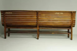Pamono Long Indoor Railway Station Bench in Beech, 1930><noscript><img width=