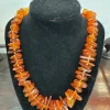 Hot Pamono Long Necklace in Shaded Amber, 1950s