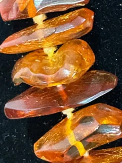 Hot Pamono Long Necklace in Shaded Amber, 1950s