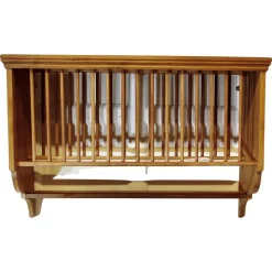 Pamono Long Pine Wall Hanging Plate Draining Rack, 1960s> Racks, Hooks & Valets