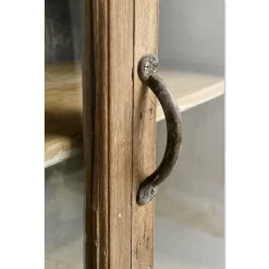 Pamono Long Wall Showcase to Hang in Wood and Zinc><noscript><img width=