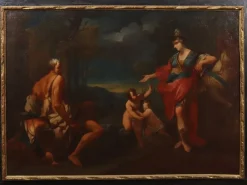 New Pamono Louis Dorigny, Figures, Oil on Canvas, 17th-18th Century, Framed