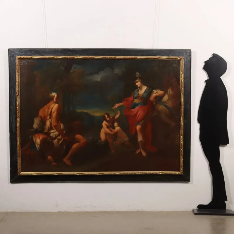 New Pamono Louis Dorigny, Figures, Oil on Canvas, 17th-18th Century, Framed