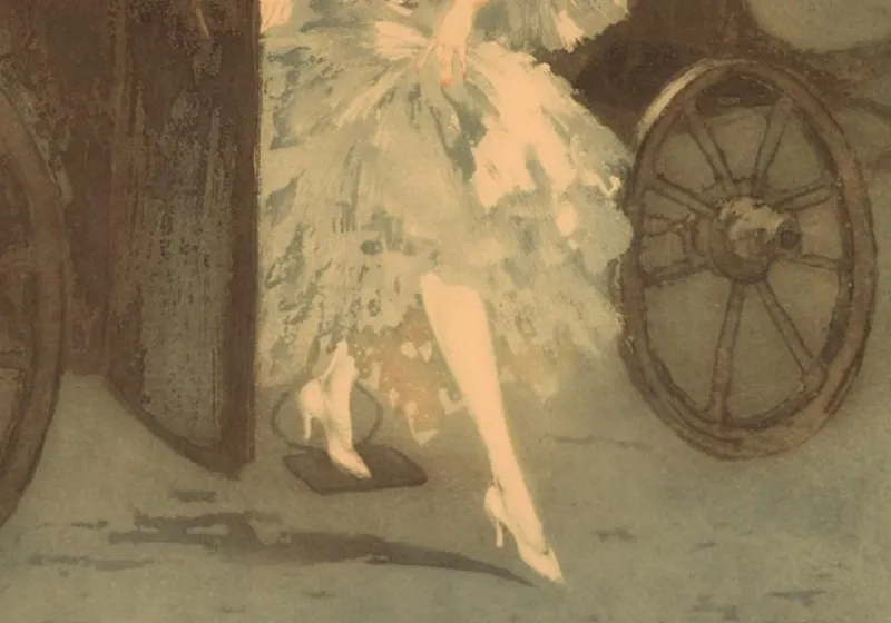 Outlet Pamono Louis Icart, Arrival, 1920s, Etching on Paper