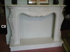 Pamono Louis IV Style Carrara Marble Fireplace by Gualtieri Dino> Fireplaces And Mantels