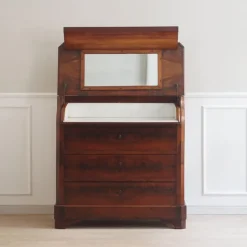 Pamono Louis Philippe Dressing Table with Mirror and Marble Top, 1850s><noscript><img width=