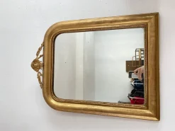 Pamono Louis Philippe Gold Leaf Gilded Wood Wall Mirror, 19th Century> Mirrors