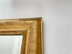 Pamono Louis Philippe Gold Leaf Gilded Wood Wall Mirror, 19th Century> Mirrors