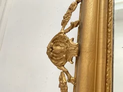 Pamono Louis Philippe Gold Leaf Gilded Wood Wall Mirror, 19th Century><noscript><img width=