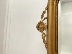 Pamono Louis Philippe Gold Leaf Gilded Wood Wall Mirror, 19th Century><noscript><img width=