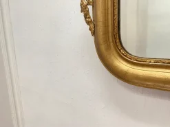 Pamono Louis Philippe Gold Leaf Gilded Wood Wall Mirror, 19th Century><noscript><img width=