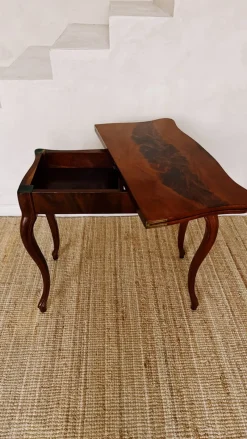 Pamono Louis Philippe Mahogany Game Table><noscript><img width=