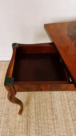 Pamono Louis Philippe Mahogany Game Table><noscript><img width=